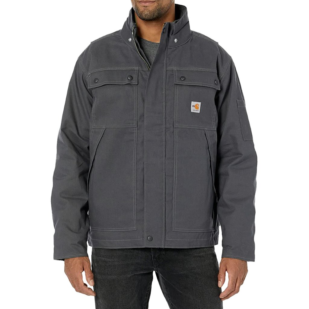 New $310 Carhartt Big And Tall Flame-Resistant Full Swing Quick Duck Coat Gray